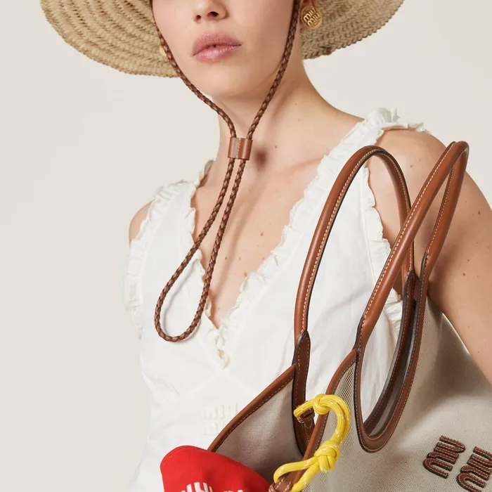 Women Dresses Miu Miu Long Slubbed Canvas Dress Ivory Women Dresses Miu Miu Long Slubbed Canvas Dress Ivory
