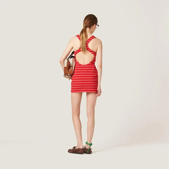 Women Dresses Miu Miu Nylon Dress Red Women Dresses Miu Miu Nylon Dress Red