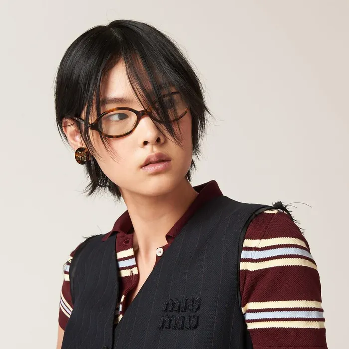 Women Dresses Miu Miu Pinstriped Minidress Navy Women Dresses Miu Miu Pinstriped Minidress Navy