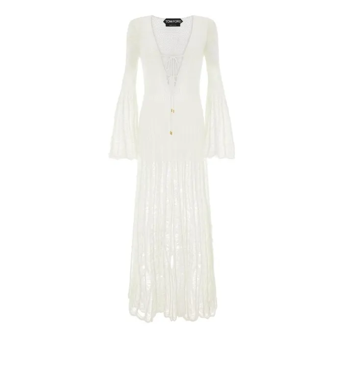 Women Dresses Tom Ford Cotton Large Ladder Knit Dress