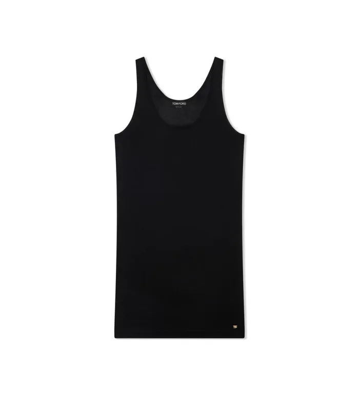 Women Dresses Tom Ford Slinky Viscose Mini Tank Dress Black