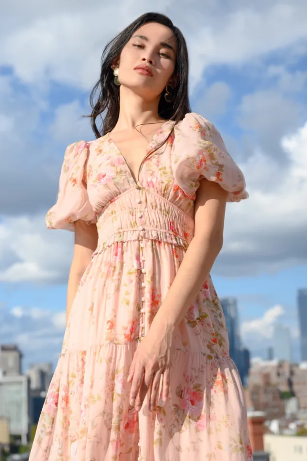 Women Dresses YUMI KIM Viva Maxi Dress In Flirty Floral Blush Flirty Floral Blush Women Dresses YUMI KIM Viva Maxi Dress In Flirty Floral Blush Flirty Floral Blush