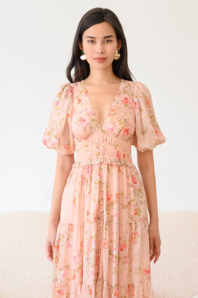 Women Dresses YUMI KIM Viva Maxi Dress In Flirty Floral Blush Flirty Floral Blush Women Dresses YUMI KIM Viva Maxi Dress In Flirty Floral Blush Flirty Floral Blush