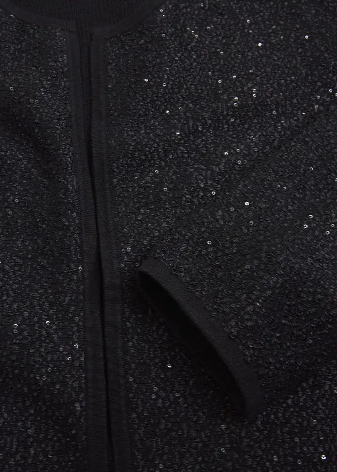 Women Elin Sequin Cardigan Black Hobbs Jumpers and Cardigans