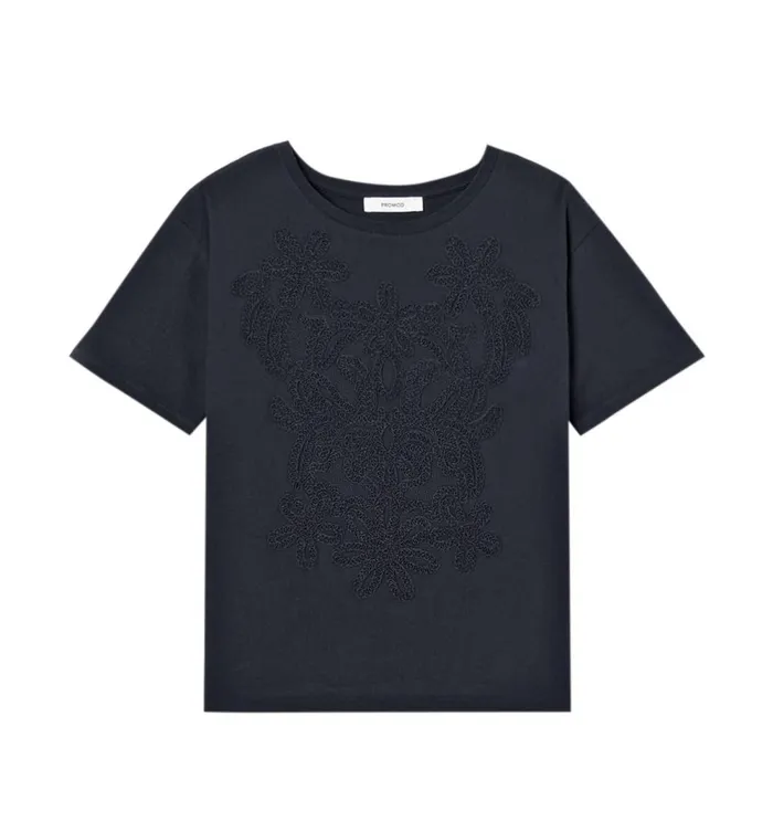 Women Embroidered Top 8211 Black Promod Tops Women Embroidered Top 8211 Black Promod Tops