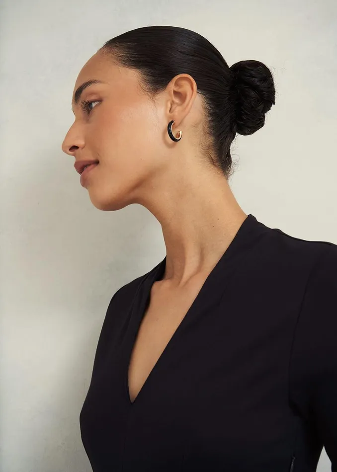 Women Emilia Ponte Dress Navy Hobbs Dresses and Jumpsuits