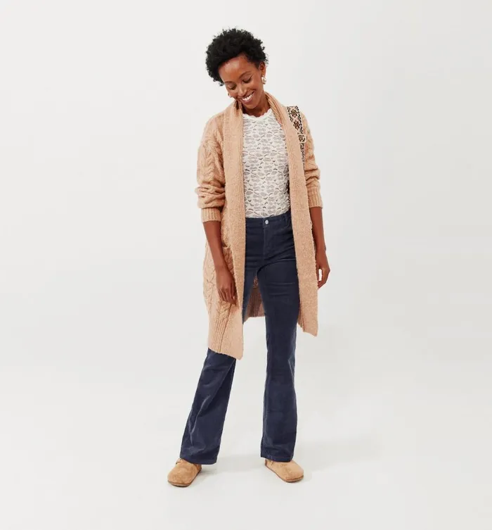 Women Eugene Corduroy Trousers 8211 Acier Moyen Promod Trousers Women Eugene Corduroy Trousers 8211 Acier Moyen Promod Trousers