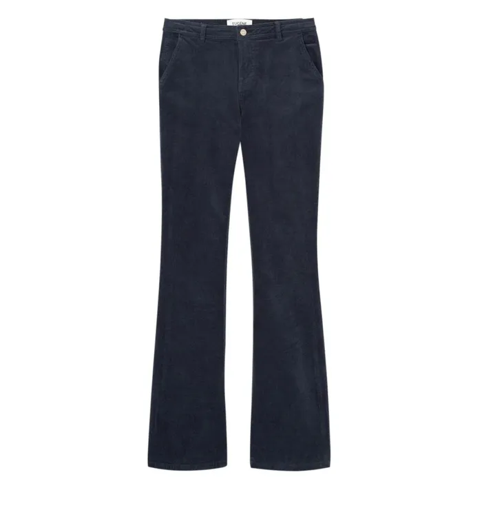 Women Eugene Corduroy Trousers 8211 Acier Moyen Promod Trousers Women Eugene Corduroy Trousers 8211 Acier Moyen Promod Trousers