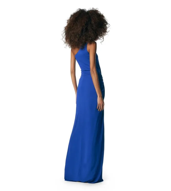 Women Evening Tom Ford One Shoulder Evening Dress Cobalt Blue Women Evening Tom Ford One Shoulder Evening Dress Cobalt Blue