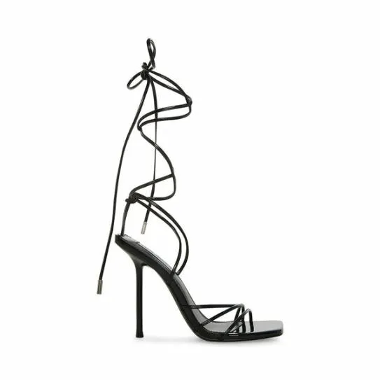 Women EVITA BLACK PATENT Black Patent Steve Madden Heels