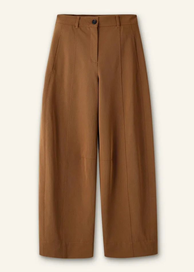Women Exaggerated BarrelLeg Pant Deep Camel MEEM