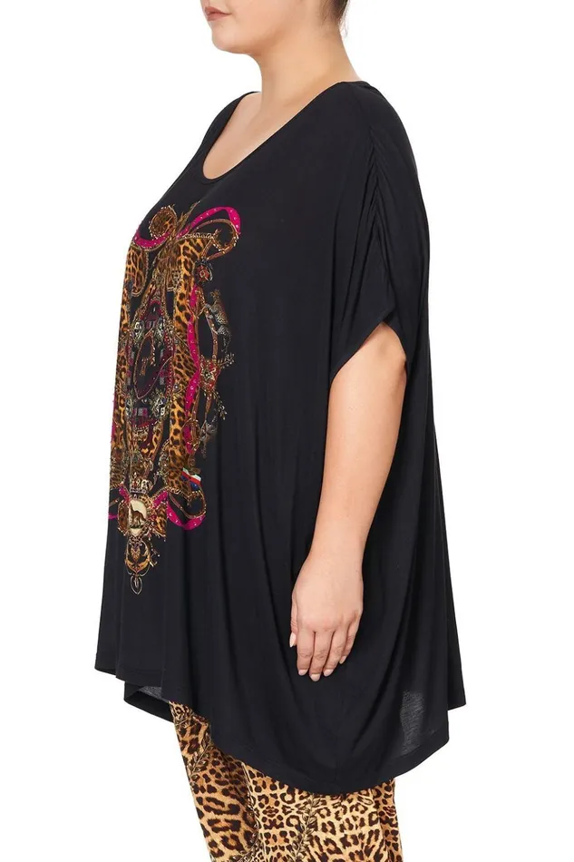 Women Extended Sizes Camilla Loose Fit Round Neck Tee Dining Hall Darling