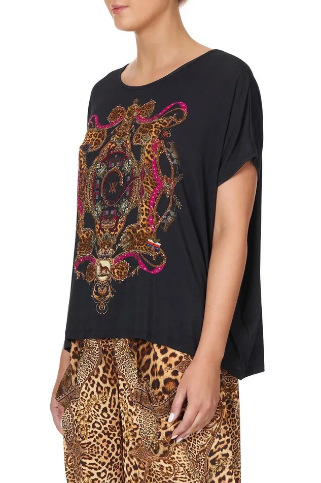 Women Extended Sizes Camilla Loose Fit Round Neck Tee Dining Hall Darling