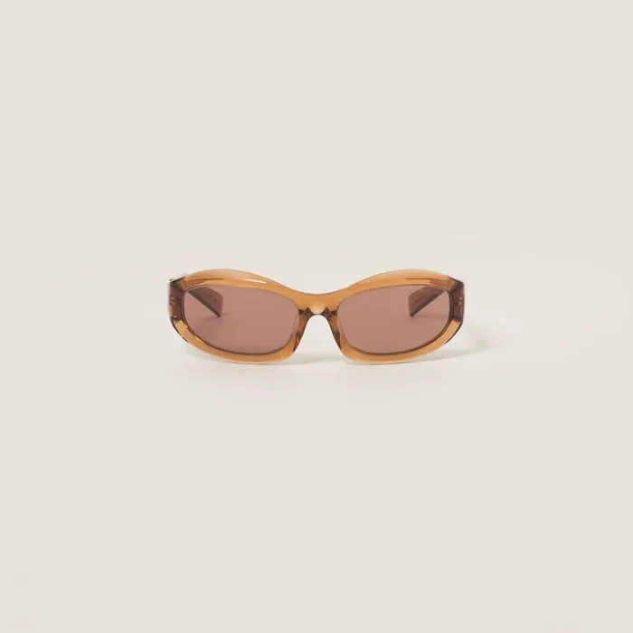 Women Eyewear Miu Miu Miu Glimpse Sunglasses Camel Lenses