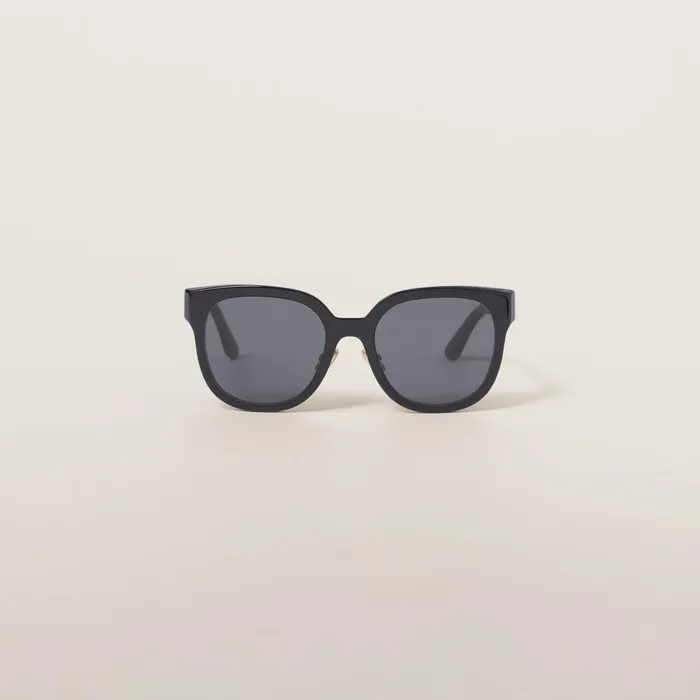 Women Eyewear Miu Miu Miu Miu Logo Sunglasses Slate Gray Lenses