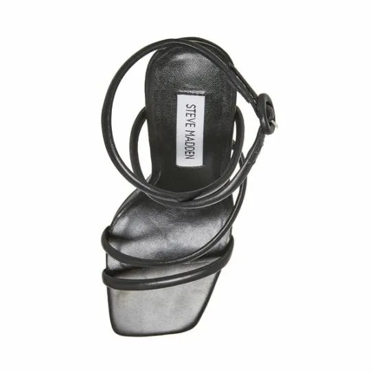 Women FAE BLACK LEATHER Black Leather Steve Madden Heels Women FAE BLACK LEATHER Black Leather Steve Madden Heels