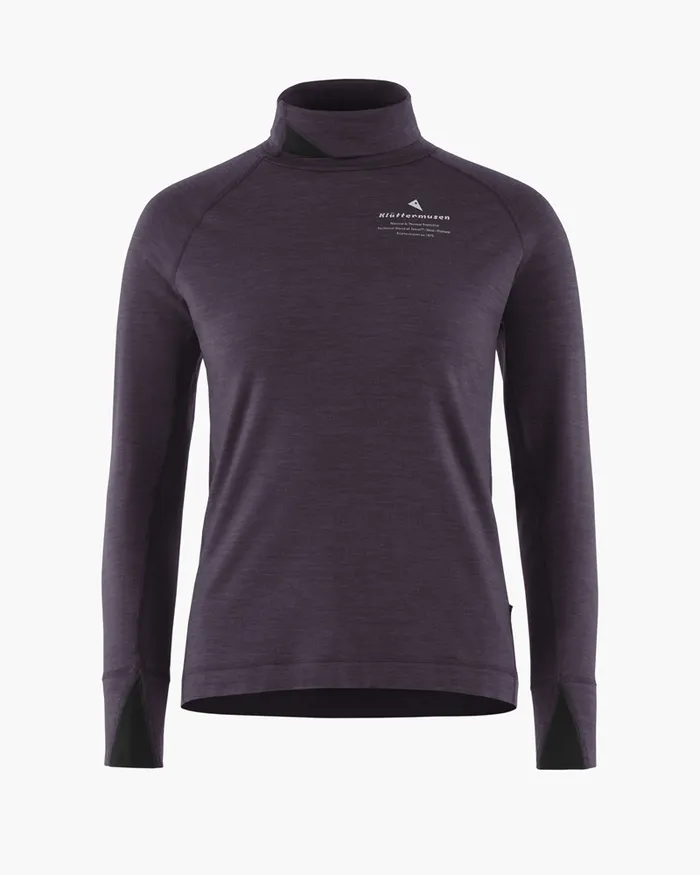 Women Fafne Activity Baselayer Turtleneck Grape Klttermusen Base Layers