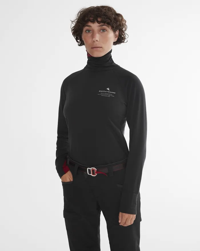 Women Fafne Activity Baselayer Turtleneck Grape Klttermusen Base Layers
