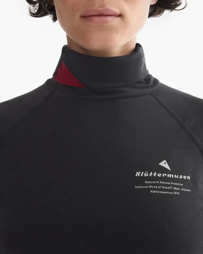 Women Fafne Activity Baselayer Turtleneck Grape Klttermusen Base Layers