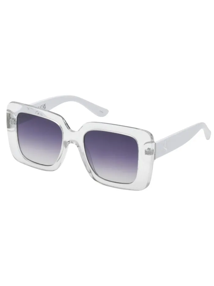 Women Fashionable Square Sunglasses In Crystal Clear Jessica Simpson Sunglasses
