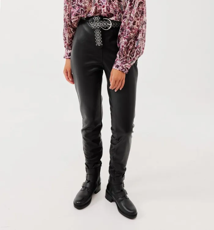 Women Faux Leather Leggings 8211 Black Promod Trousers Women Faux Leather Leggings 8211 Black Promod Trousers