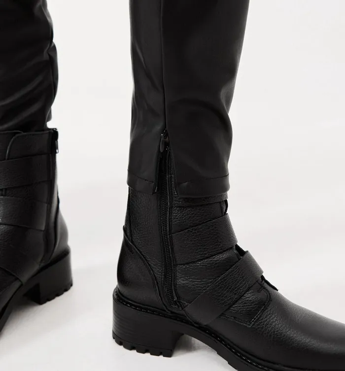 Women Faux Leather Leggings 8211 Black Promod Trousers Women Faux Leather Leggings 8211 Black Promod Trousers