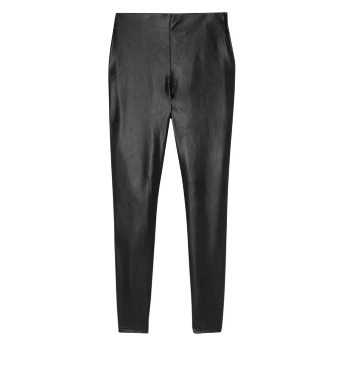 Women Faux Leather Leggings 8211 Black Promod Trousers Women Faux Leather Leggings 8211 Black Promod Trousers