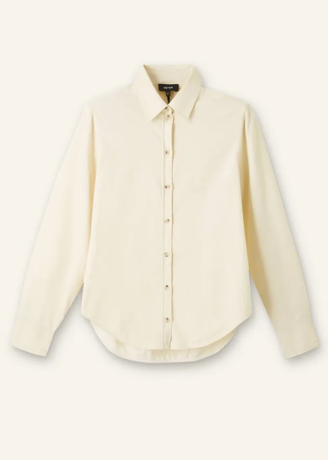 Women Fine Babycord Impossibly Soft Forever Shirt Ivory MEEM