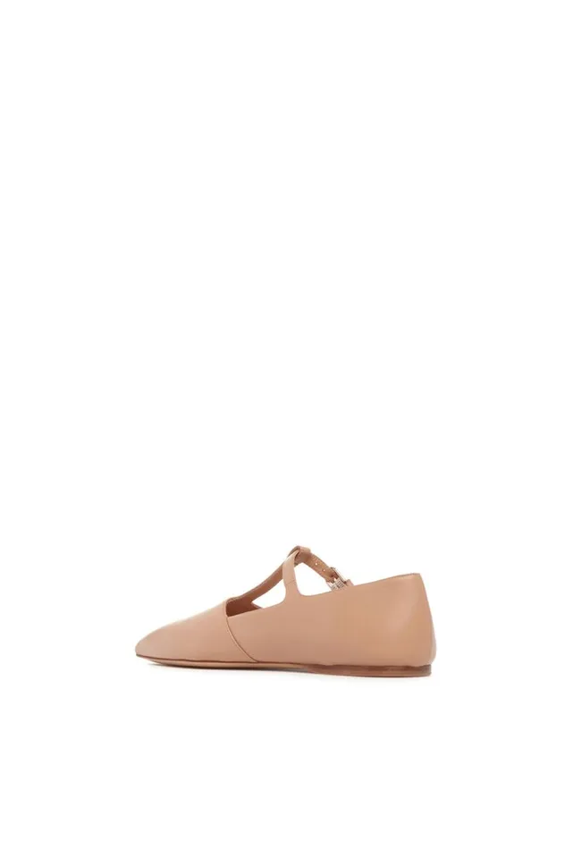 Women Flats Gabriela Hearst Lola Ballerina Flat In Dark Camel Nappa Leather