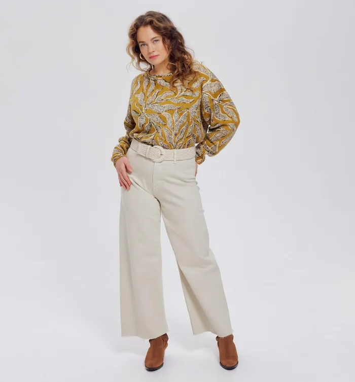 Women Floral Jumper 8211 Ochre Print Promod Jumpers And Cardigans Women Floral Jumper 8211 Ochre Print Promod Jumpers And Cardigans