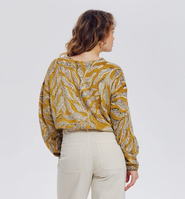 Women Floral Jumper 8211 Ochre Print Promod Jumpers And Cardigans Women Floral Jumper 8211 Ochre Print Promod Jumpers And Cardigans
