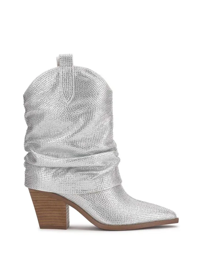 Women Gemorra Bootie In Silver Jessica Simpson Boots and Booties