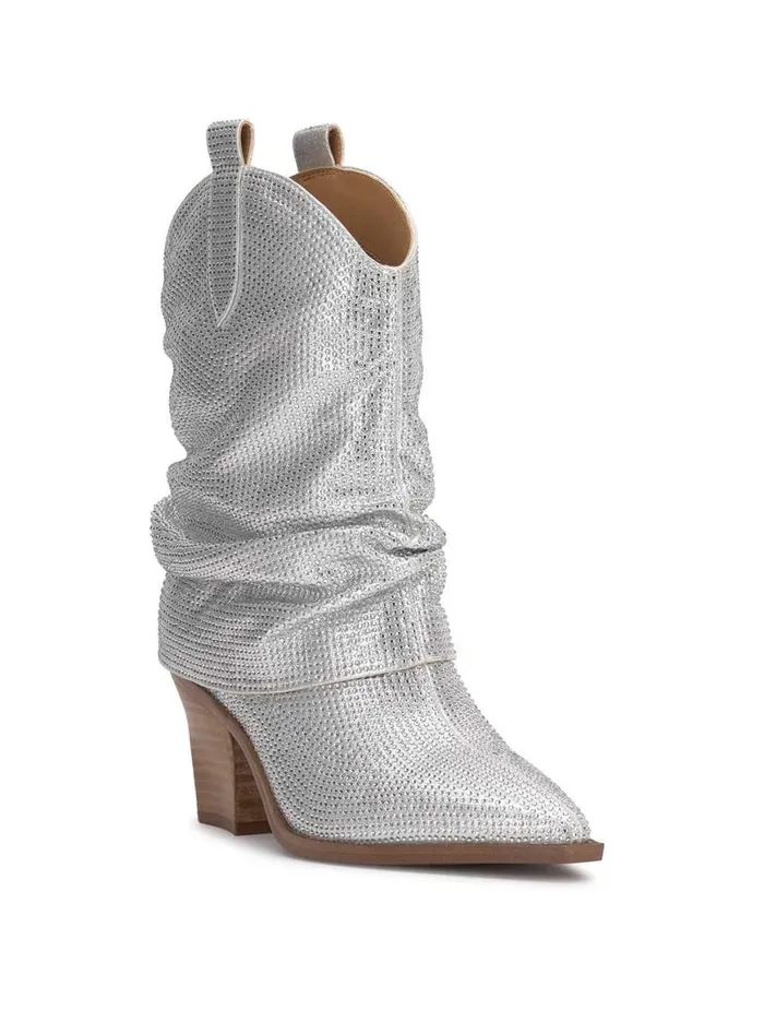 Women Gemorra Bootie In Silver Jessica Simpson Boots and Booties