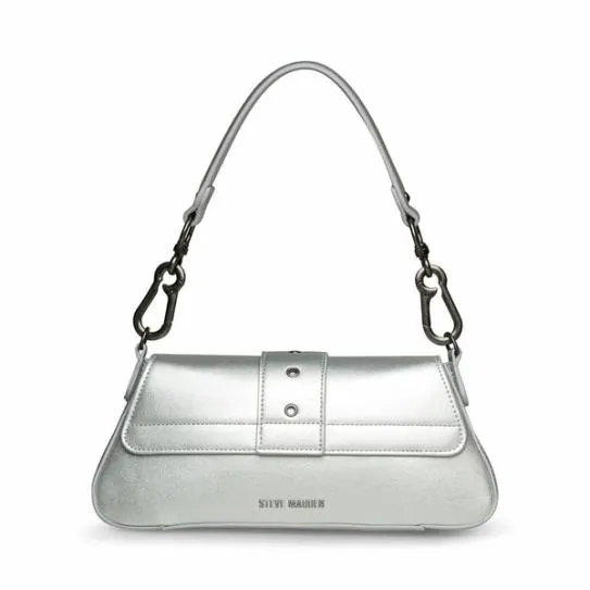 Women GEREL BAG SILVER Silver Steve Madden Crossbody Bags Women GEREL BAG SILVER Silver Steve Madden Crossbody Bags