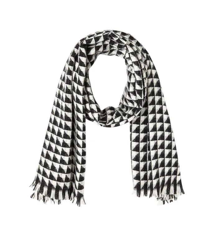 Women Glitzy Scarf 8211 Black Print Promod Scarves