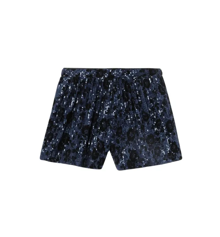 Women Glitzy Sequin Shorts 8211 Navy Blue Print Promod Shorts Women Glitzy Sequin Shorts 8211 Navy Blue Print Promod Shorts