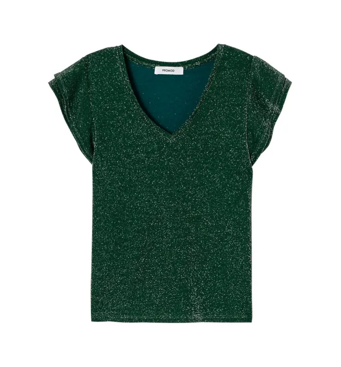 Women Glitzy Top 8211 Green Print Promod Tops Women Glitzy Top 8211 Green Print Promod Tops