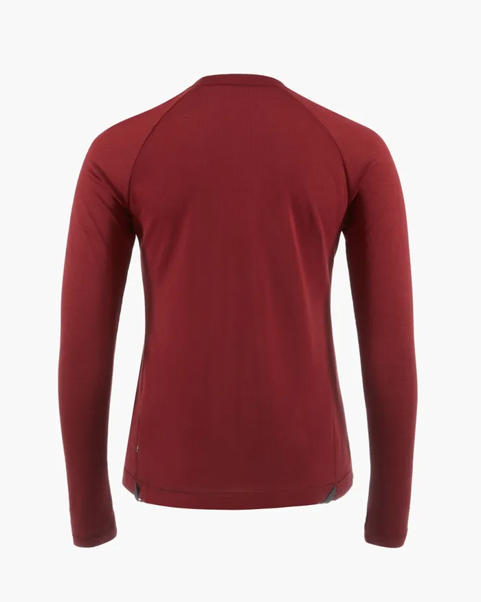 Women Groa Technical Long Sleeve Tee Ruby Red Klttermusen TShirts