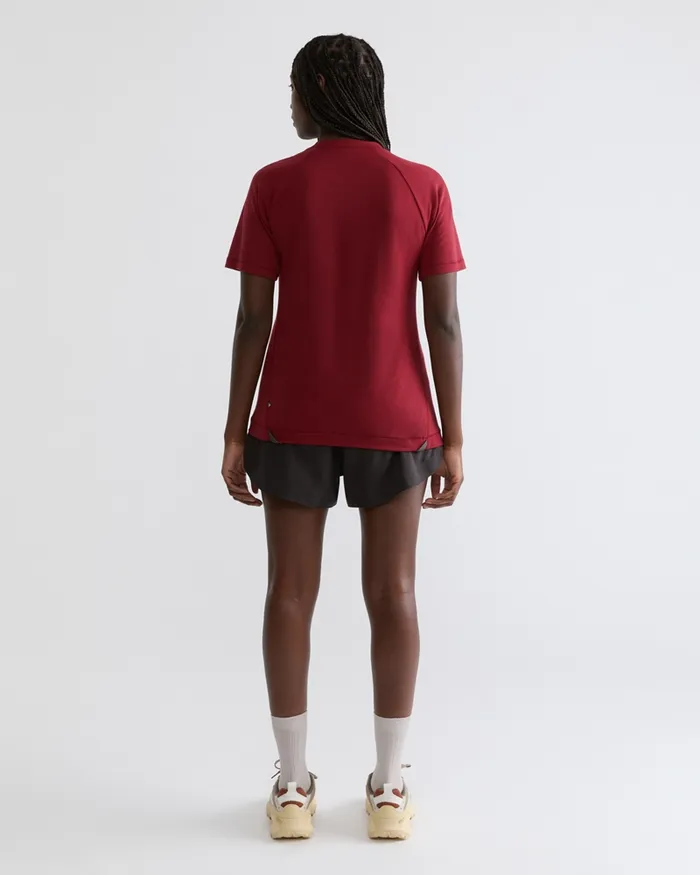 Women Groa Technical Short Sleeve Tee Ruby Red Klttermusen TShirts