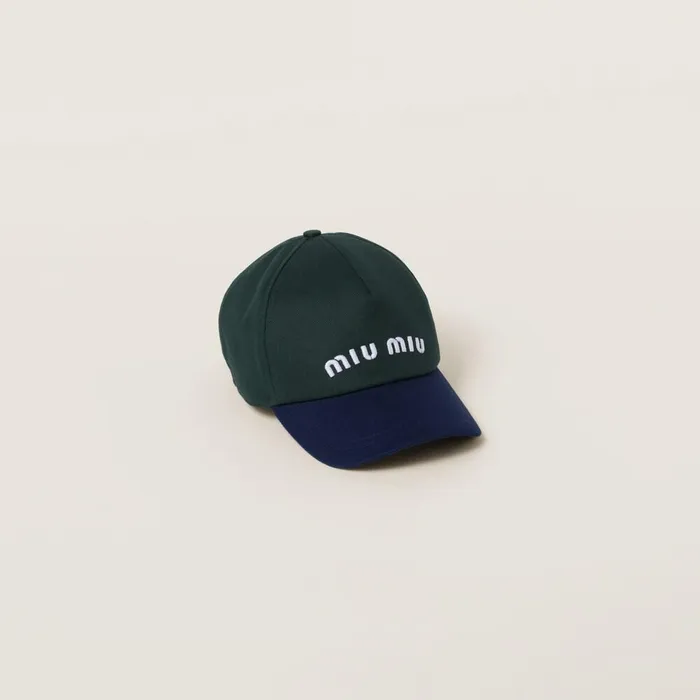 Women Hats And Gloves Miu Miu Drill Baseball Cap Firroyal