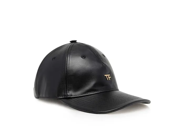 Women Hats Tom Ford Leather Tf Baseball Cap Black