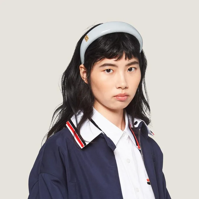 Women Headbands And Hair Accessories Miu Miu Patent Leather Headband Cornflower Women Headbands And Hair Accessories Miu Miu Patent Leather Headband Cornflower