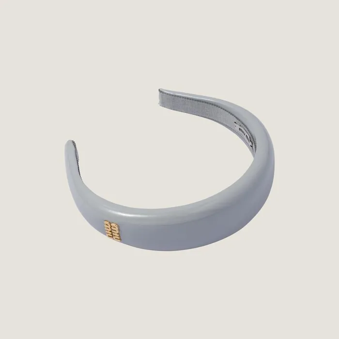 Women Headbands And Hair Accessories Miu Miu Patent Leather Headband Cornflower Women Headbands And Hair Accessories Miu Miu Patent Leather Headband Cornflower