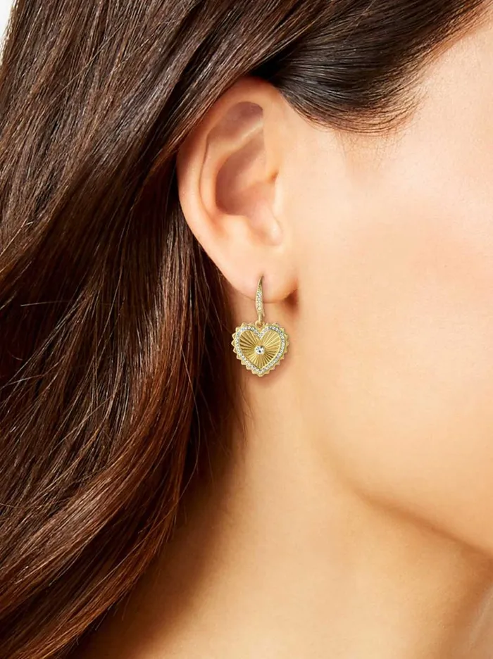 Women Heart Drop Earrings Jessica Simpson Earrings