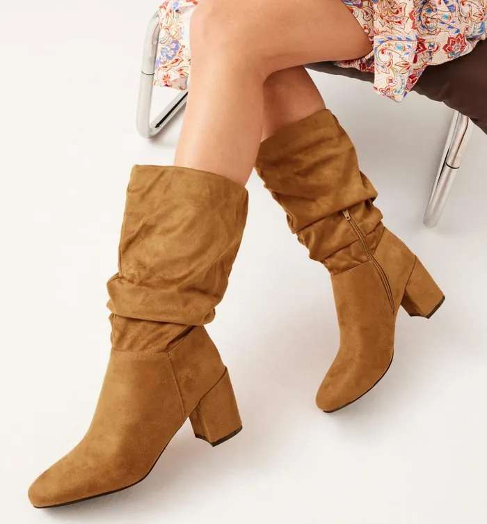 Women Heeled Boots 8211 Camel Promod Shoes