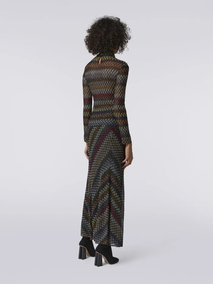 Women HighNeck Viscose Blend Pullover Multicoloured Missoni Knitwear Women HighNeck Viscose Blend Pullover Multicoloured Missoni Knitwear