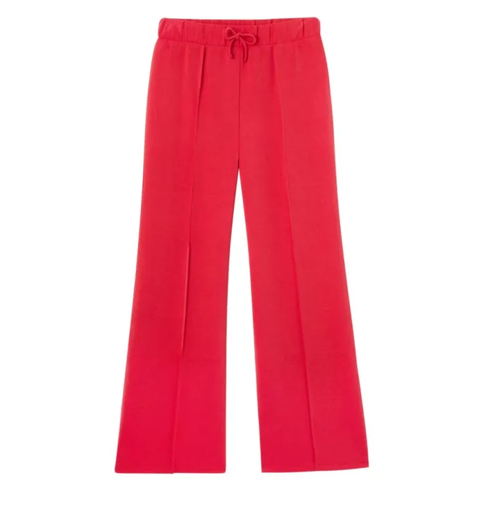 Women HighWaist Wideleg Trousers 8211 Cherry Red Promod Trousers Women HighWaist Wideleg Trousers 8211 Cherry Red Promod Trousers