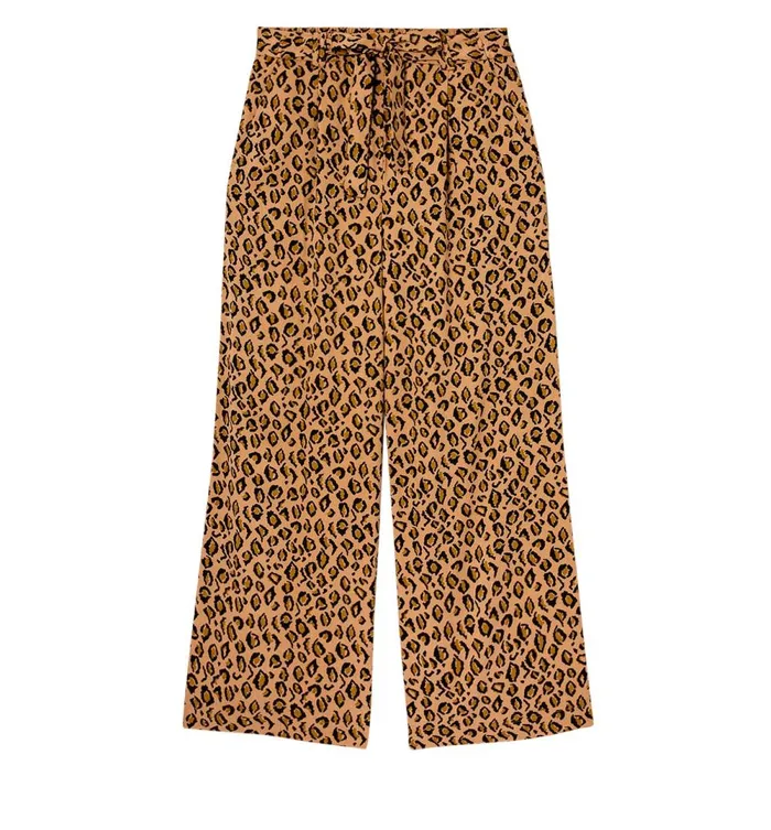 Women HighWaist Wideleg Trousers 8211 Chestnut Brown Print Promod Trousers Women HighWaist Wideleg Trousers 8211 Chestnut Brown Print Promod Trousers