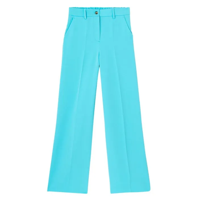 Women HighWaist Wideleg Trousers 8211 Turquoise Promod Trousers Women HighWaist Wideleg Trousers 8211 Turquoise Promod Trousers