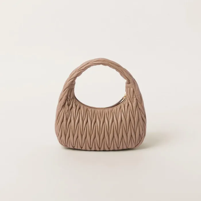 Women Hobo Bags Miu Miu Wander Matelass Nappa Leather Hobo Bag Cameo Women Hobo Bags Miu Miu Wander Matelass Nappa Leather Hobo Bag Cameo